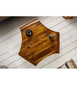 Stolik kawowy SPIN RETRO drewno Sheesham