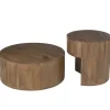 Stolik kawowy TOGO set 2 drewno mango brąz