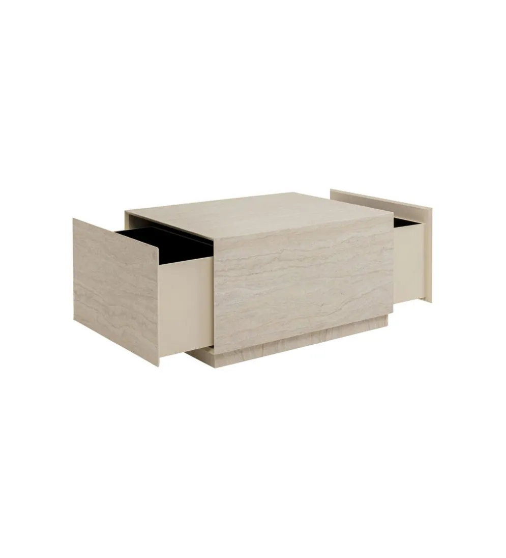 Stolik kawowy TRAVERTINO TRUNK 80 x 60 cm
