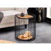 Stolik kawowy TRUE ELEMENTS 46 cm  drewno akacjowe czarny naturalny