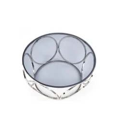 Stolik kawowy VENUS 80 cm srebrny