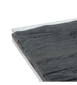 Stolik kawowy VERTA 100 cm szklany