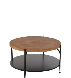 Stolik kawowy VONI 80 cm w optyce drewna