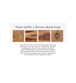 Stolik kawowy WELS 70 cm drewno akacja honey