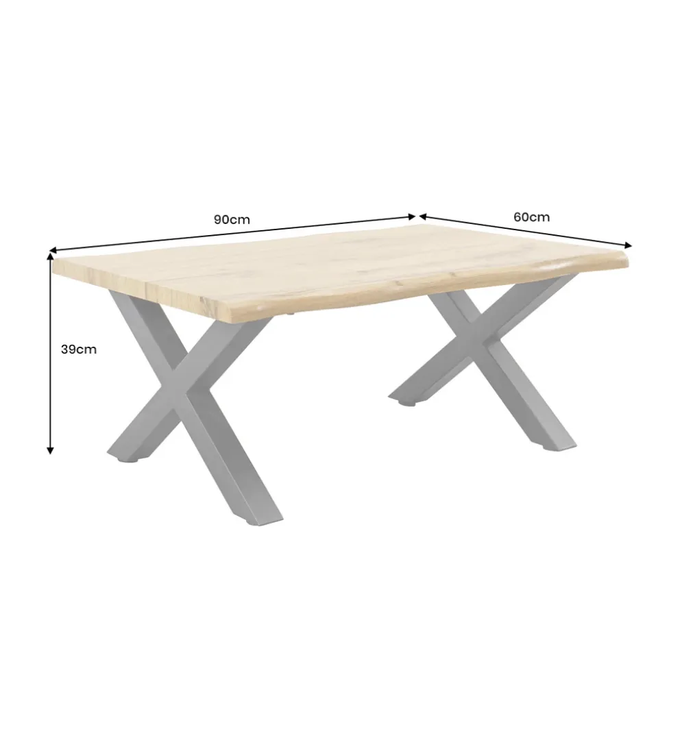 Stolik kawowy WILD 90 cm wygląd naturalnego dębu