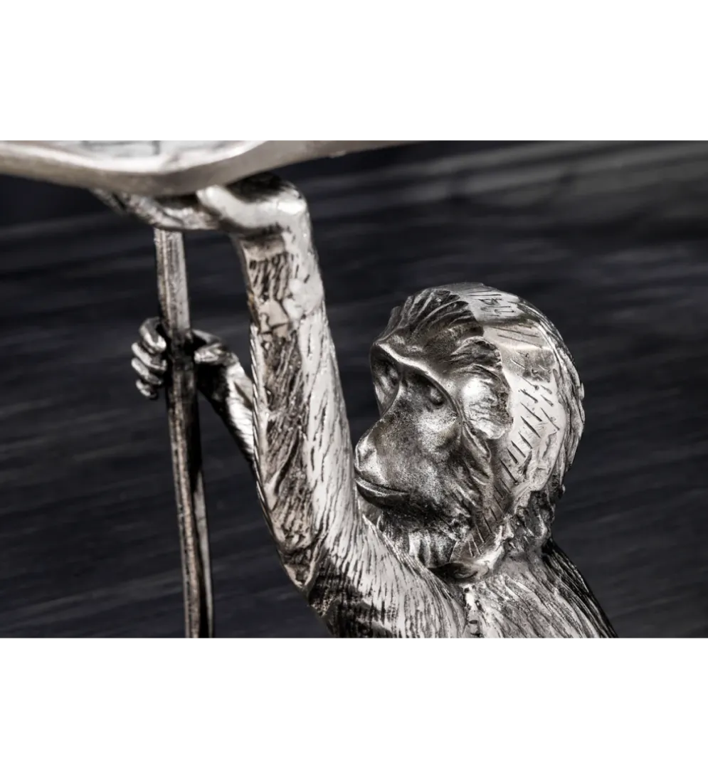 Stolik kawowy WILDLIFE MONKEY 55 cm srebrny