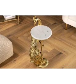 Stolik kawowy WILDLIFE PEACOCK 75 cm złoty