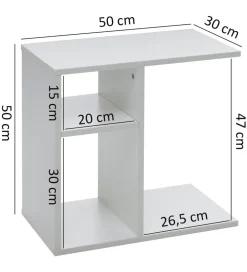 Stolik kawowy WOHNLING 50 cm biały