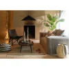 Stolik kawowy ZAMBIA 120 cm drewno teak czarny