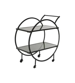 Stolik na kółkach LOFT 74 cm czarny