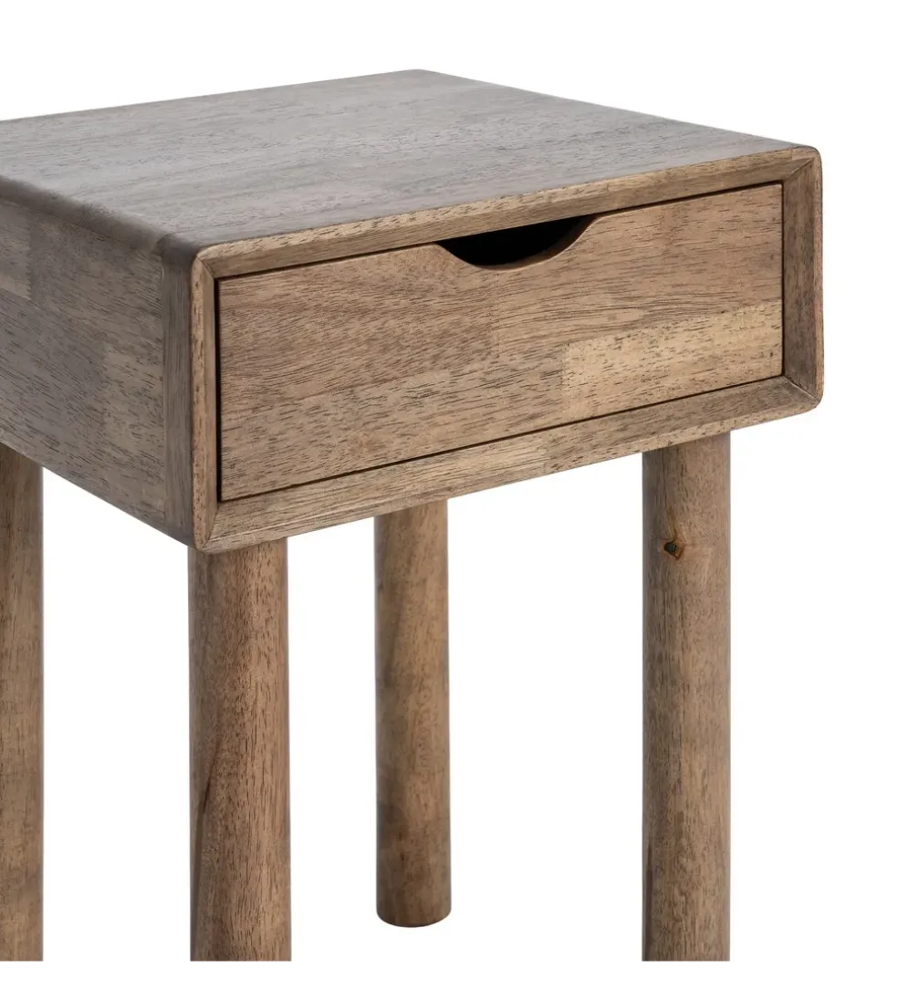 Stolik nocny AMY 55 cm drewno kauczuk