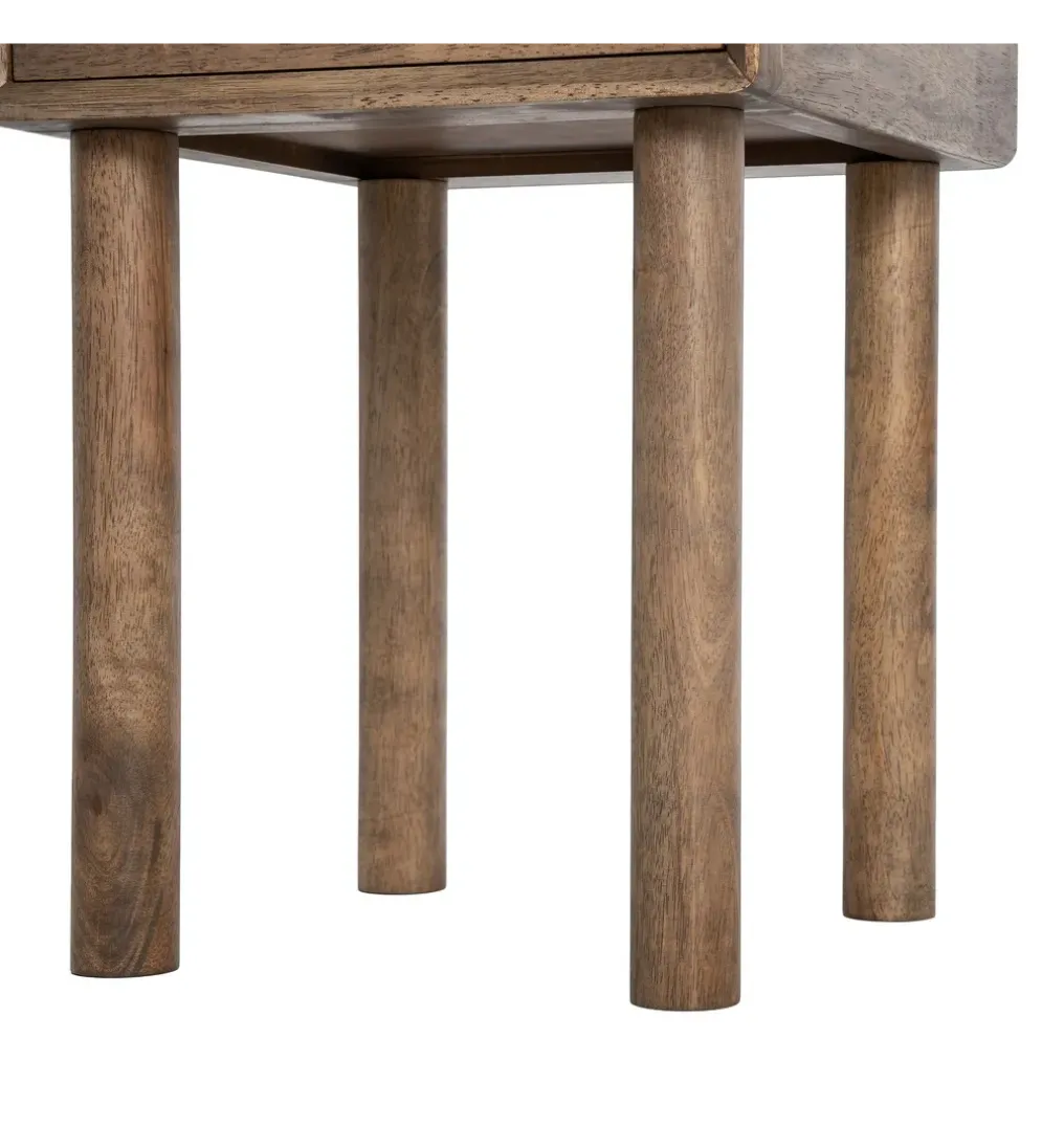 Stolik nocny AMY 55 cm drewno kauczuk