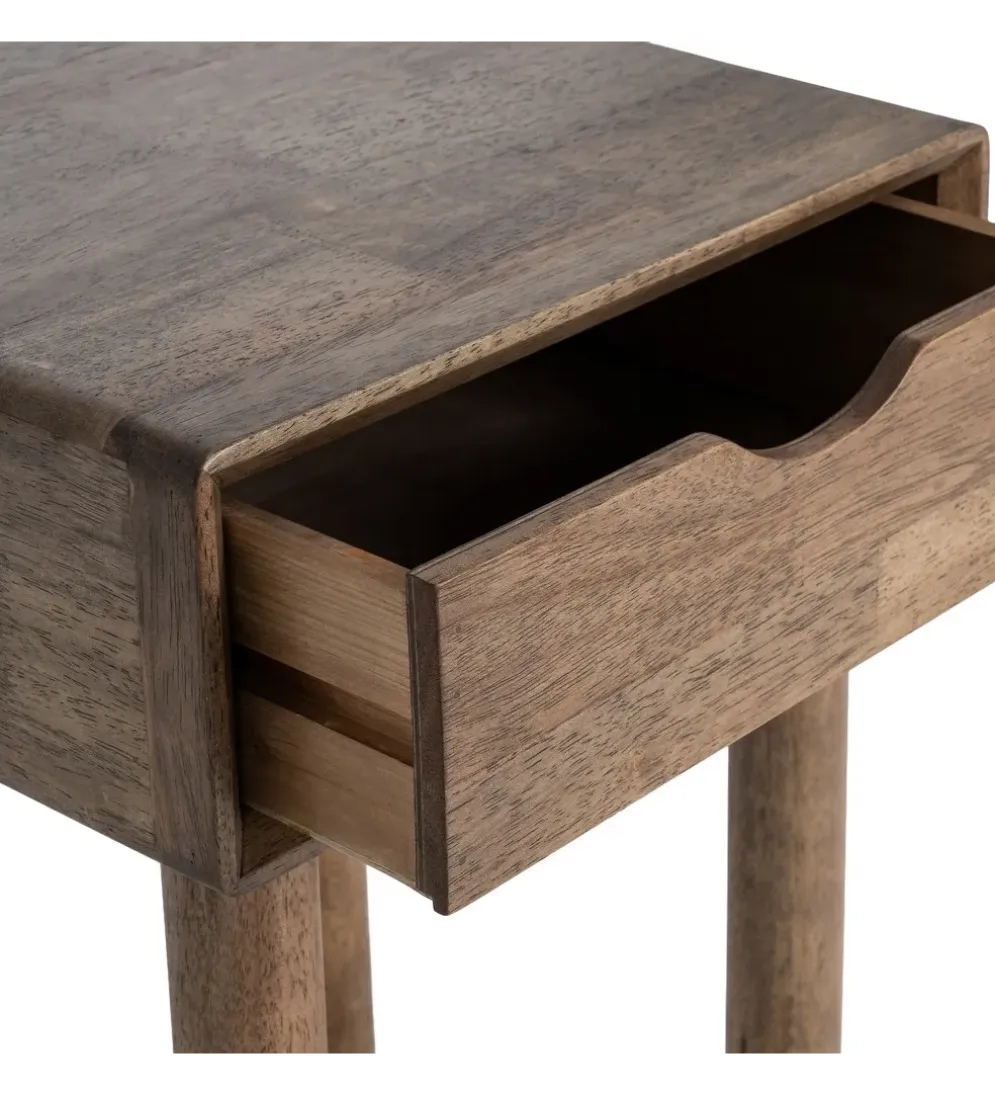 Stolik nocny AMY 55 cm drewno kauczuk