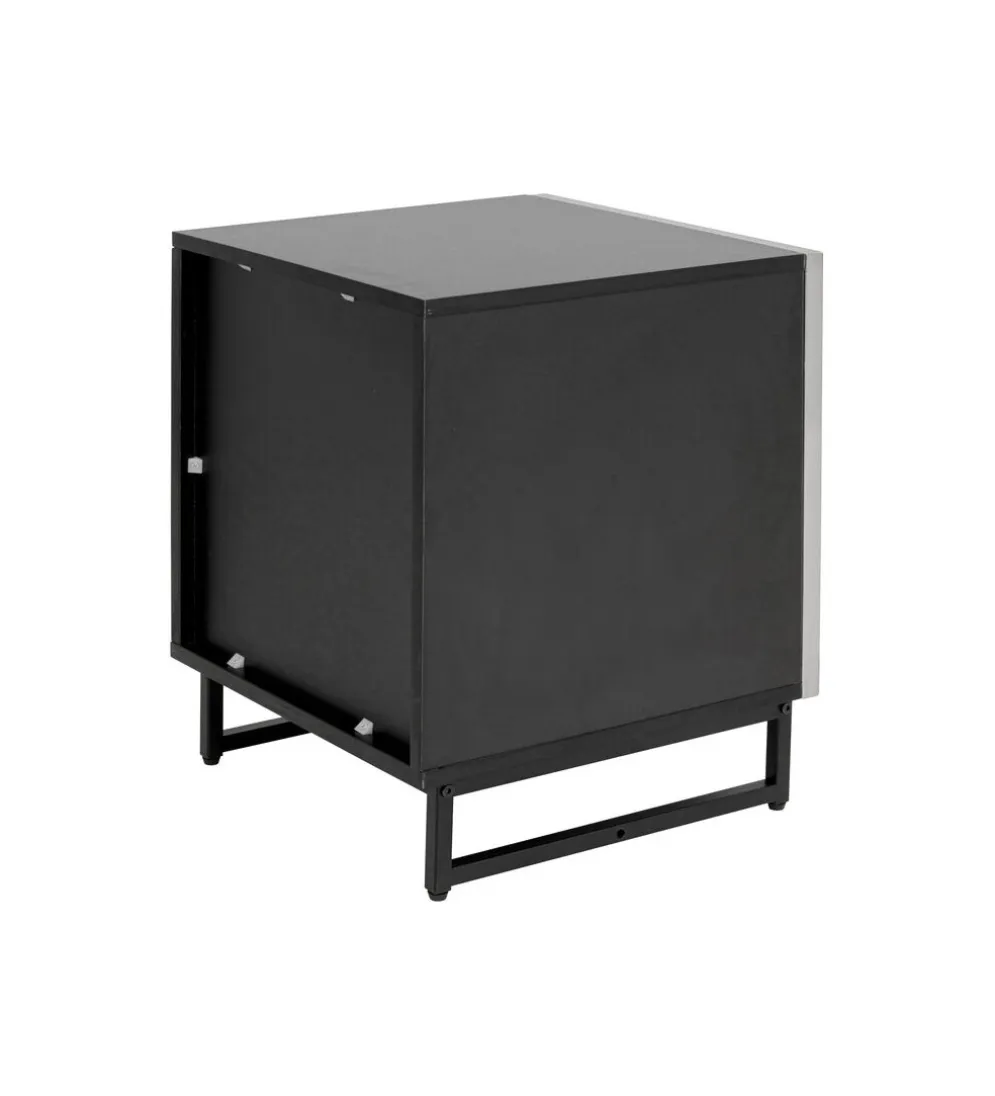 Stolik nocny CARINO 50 cm srebrna