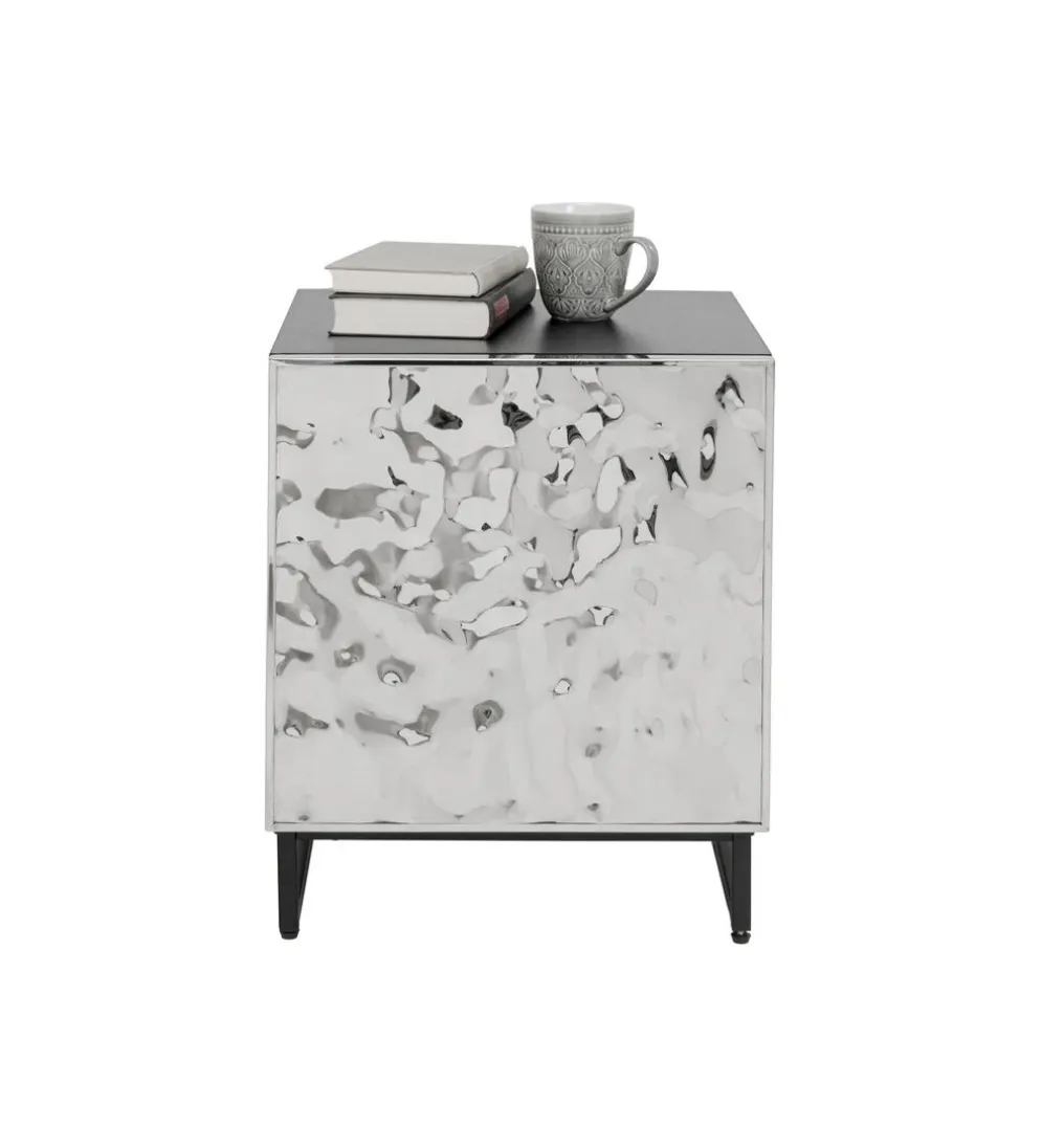 Stolik nocny CARINO 50 cm srebrna