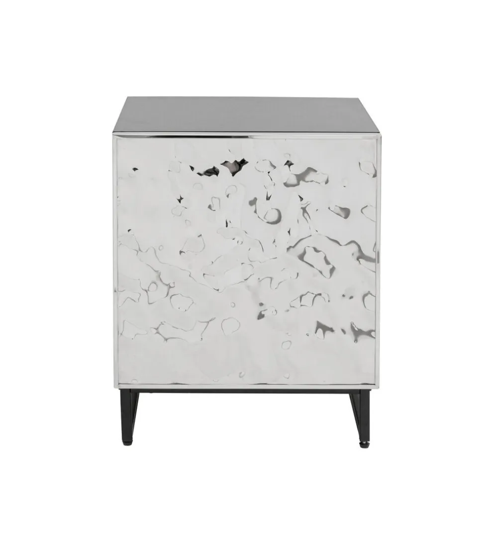 Stolik nocny CARINO 50 cm srebrna