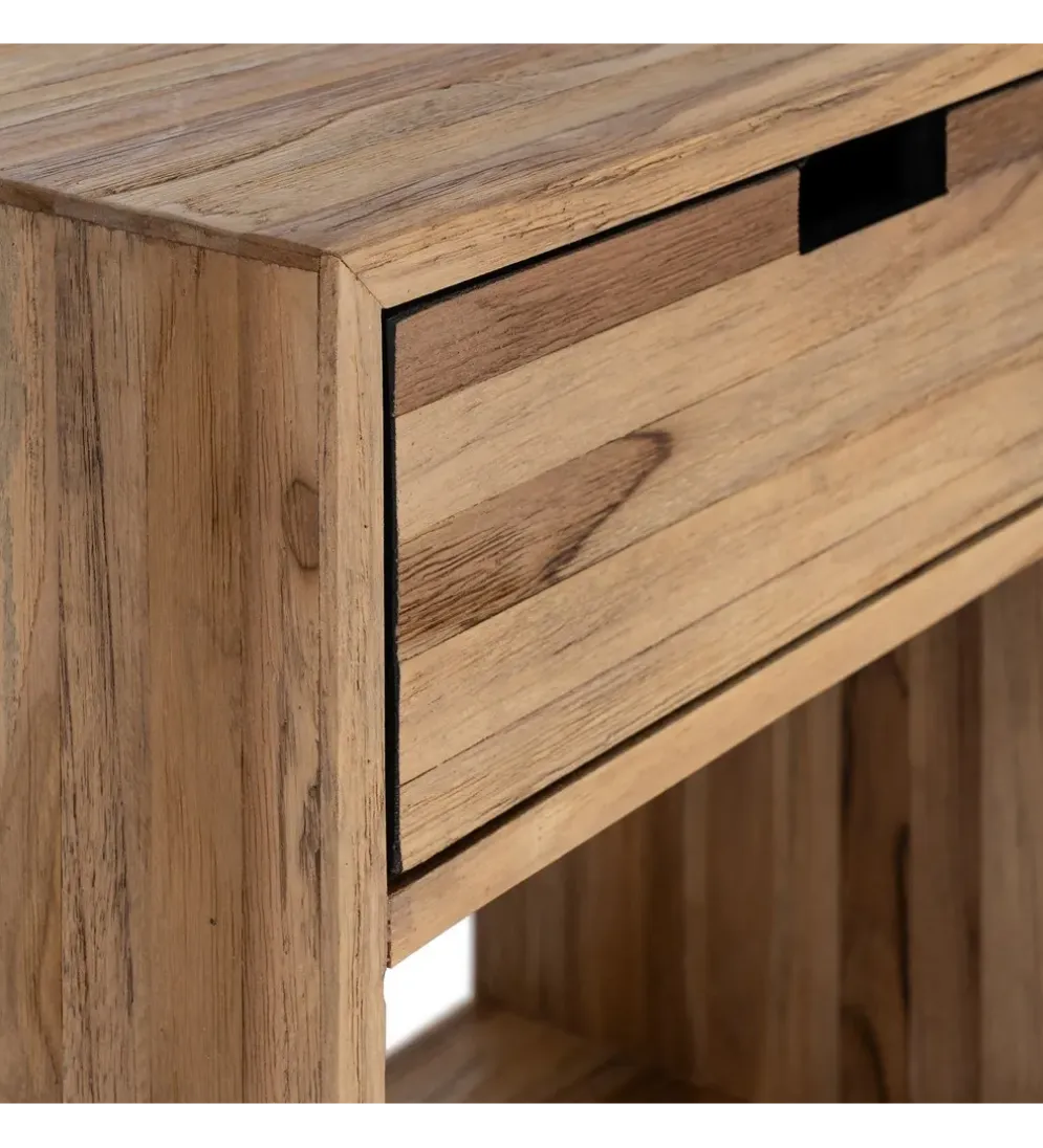 Stolik nocny KURAN 60 cm drewno teak