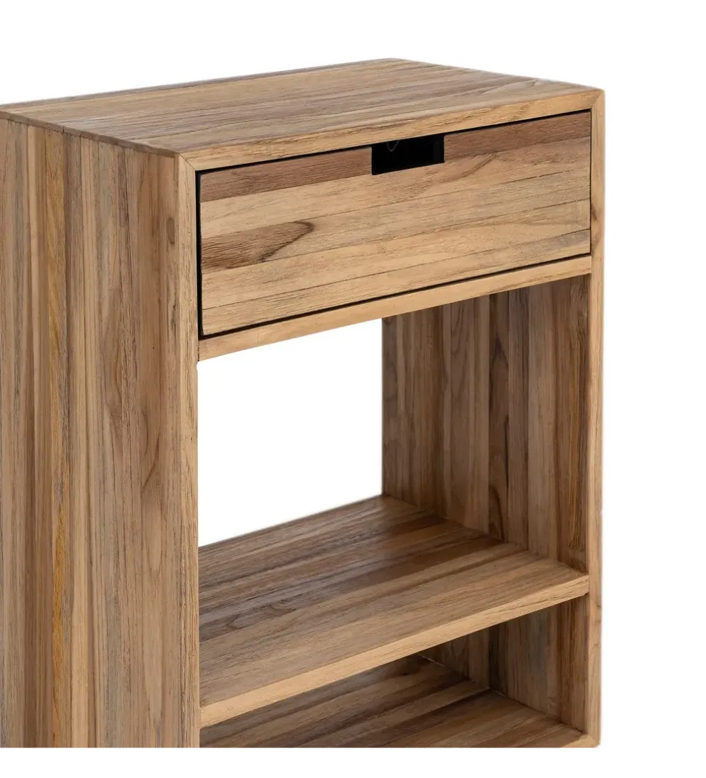 Stolik nocny KURAN 60 cm drewno teak