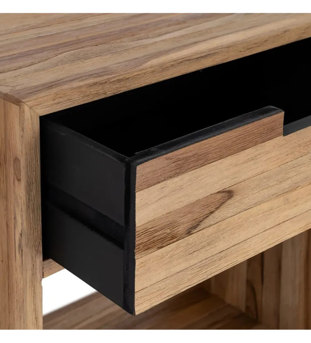 Stolik nocny KURAN 60 cm drewno teak