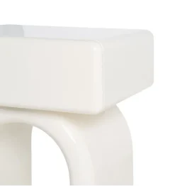Stolik nocny LACADO 57 cm kremowy