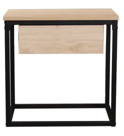 Stolik nocny PRETRUSIA 50 cm naturalny czarny