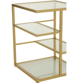 Stolik nocny RACKYN 40 cm szklana złota