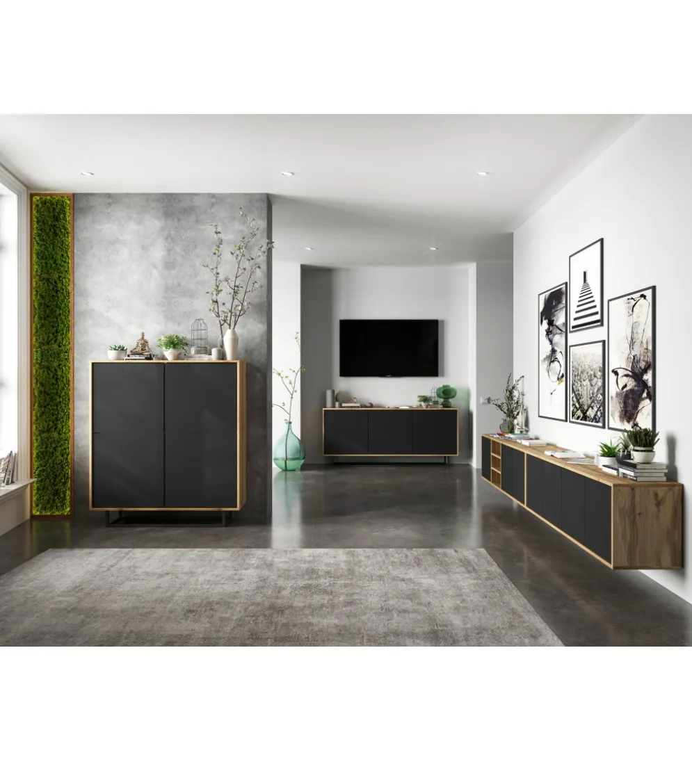 Stolik pod Tv Apollo B II 150 cm antracytowy