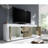 Stolik pod TV BASIC 210 cm biała z dodatkiem koloru klon Pero