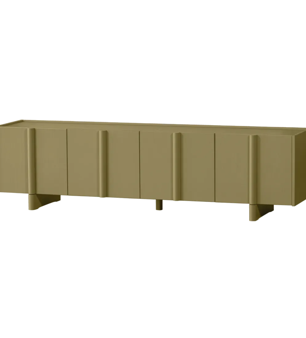 Stolik pod TV BASU 200 cm drewno sosny moss