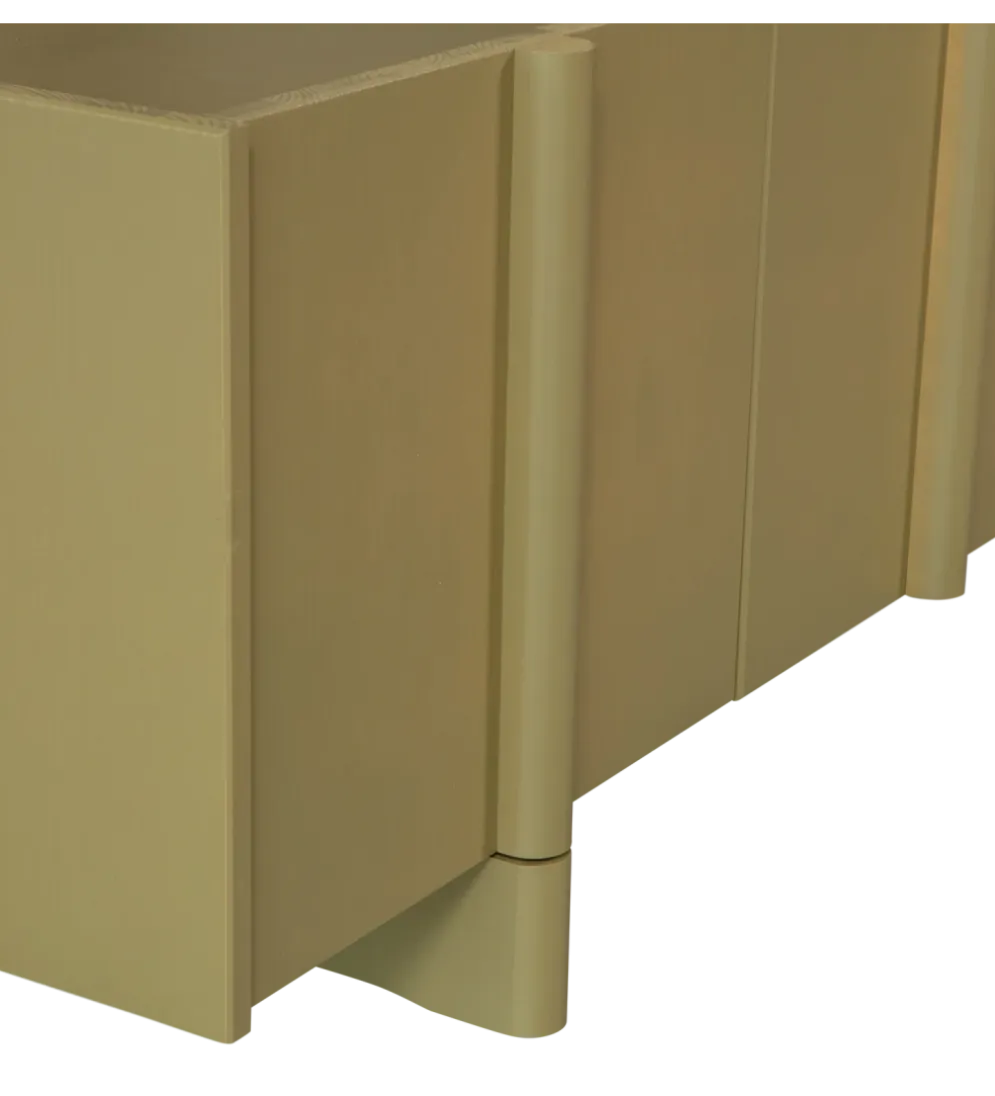 Stolik pod TV BASU 200 cm drewno sosny moss