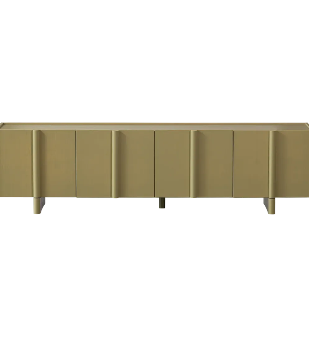 Stolik pod TV BASU 200 cm drewno sosny moss