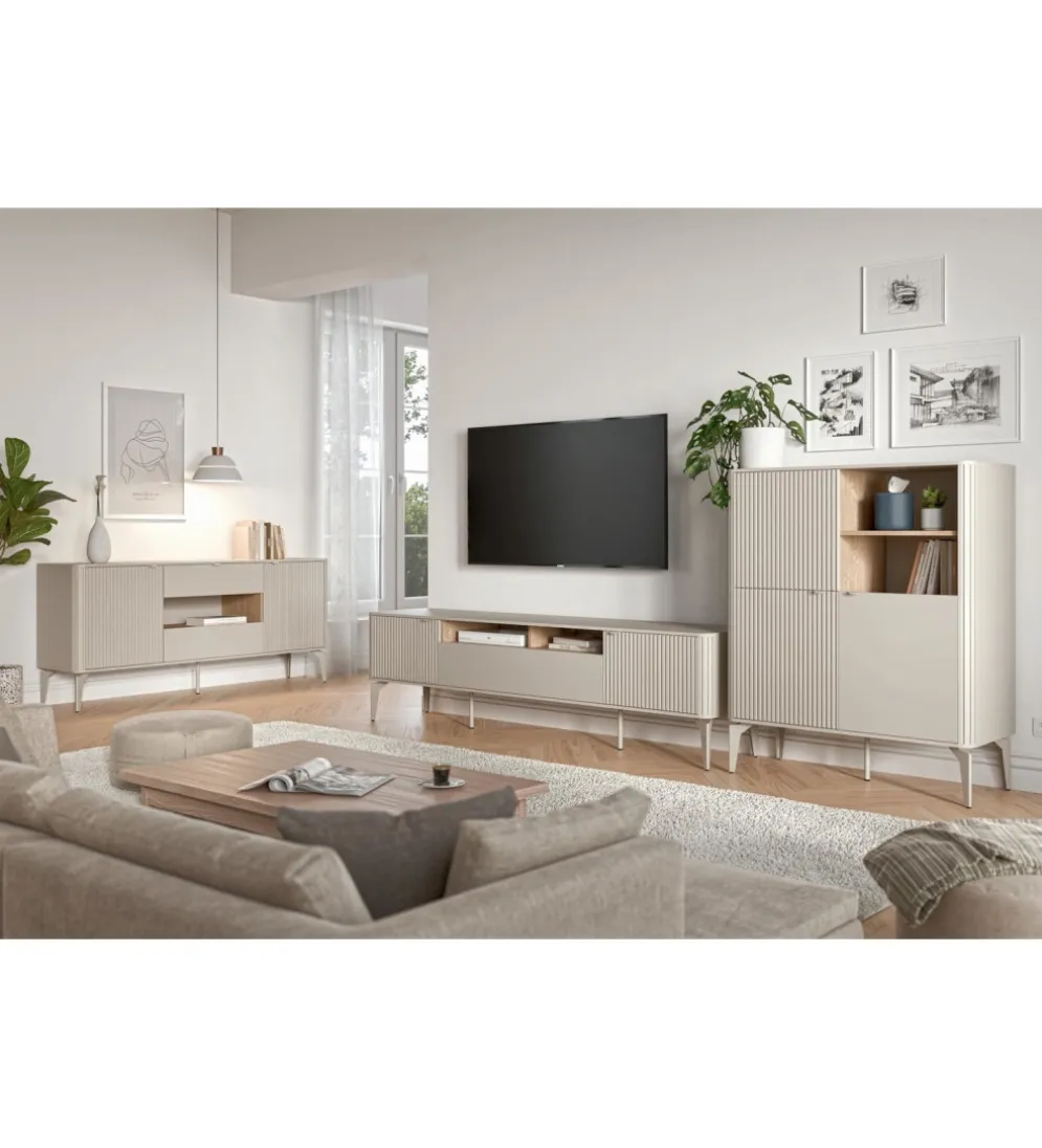 Stolik pod TV BELUCI 160 cm kaszmir