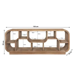 Stolik pod TV BRIX MORGAN 130 cm drewno mango naturalna
