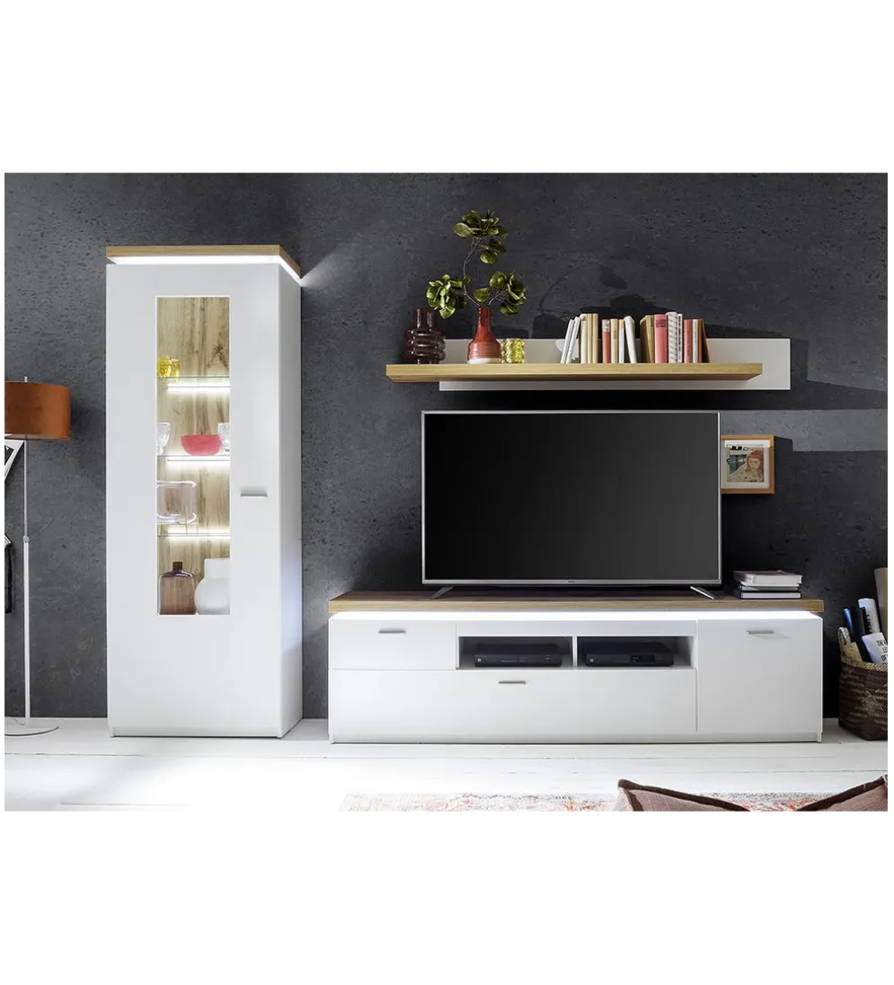 Stolik pod TV CALI 196 cm biały
