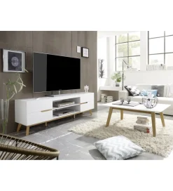 Stolik pod TV CERVO biały