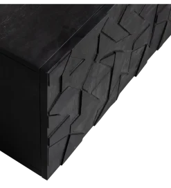 Stolik pod TV COUNTER 160 cm drewno mango czarna
