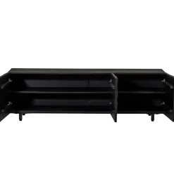 Stolik pod TV COUNTER 160 cm drewno mango czarna