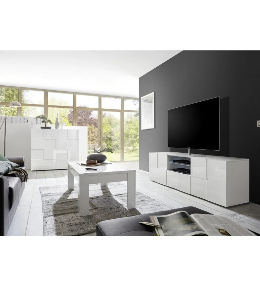 Stolik pod TV DAMA 180 cm biały