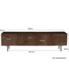 Stolik pod TV ELANI 180 cm drewno mango brąz