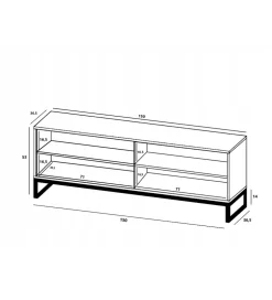 Stolik pod Tv ELPIS 150 cm biały