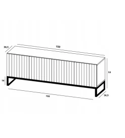 Stolik pod Tv ELPIS 150 cm biały