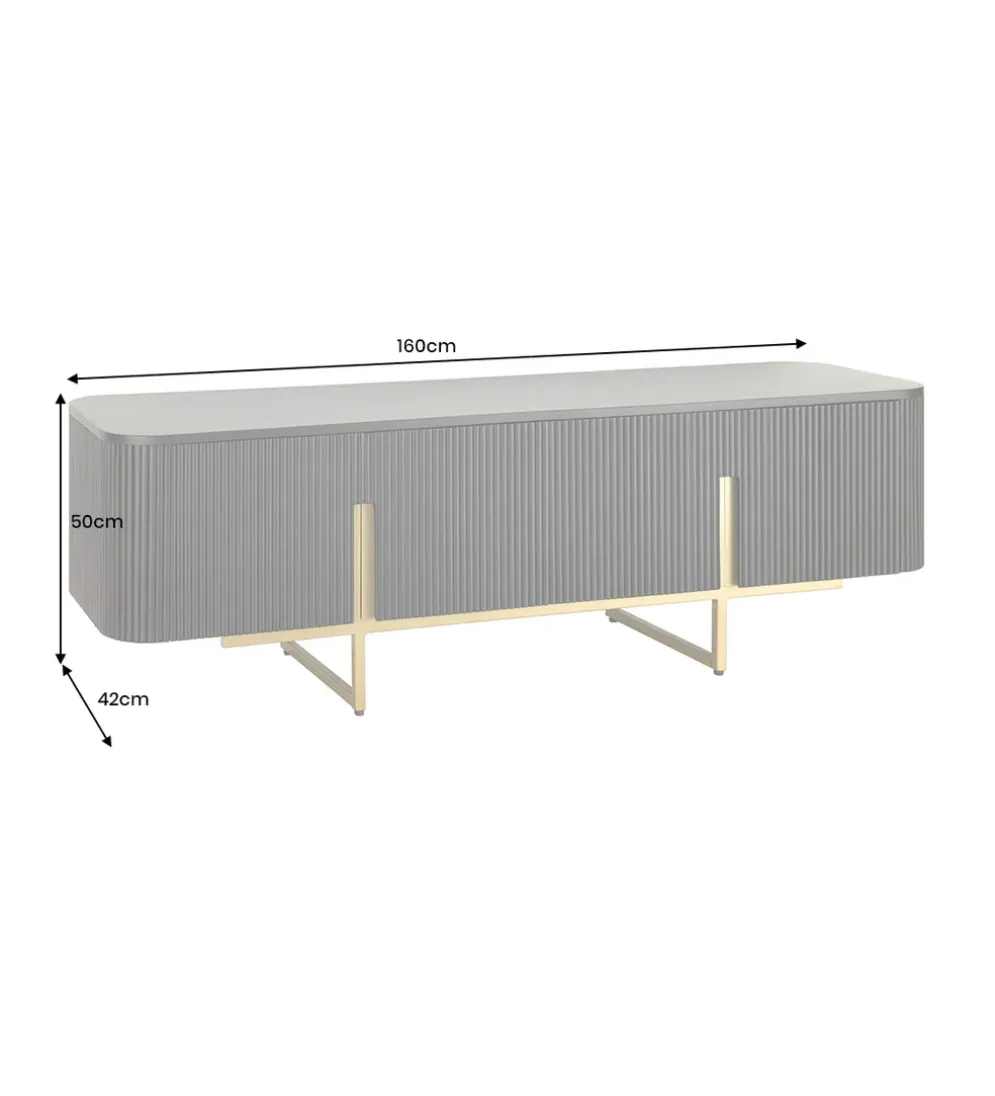 Stolik pod TV GATSBY 160 cm drewno mango czarna