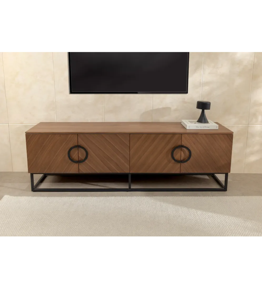 Stolik pod TV GRANDEZZA 180 cm kolor drewno orzecha