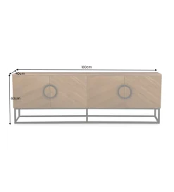 Stolik pod TV GRANDEZZA 180 cm kolor drewno orzecha