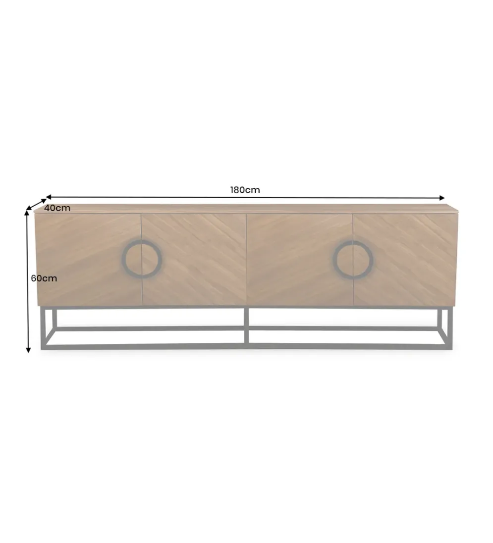Stolik pod TV GRANDEZZA 180 cm kolor drewno orzecha