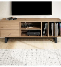 Stolik pod TV GRASSE 150 cm w optyce dębu