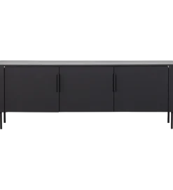 Stolik pod TV GUNNAR 154 cm drewno sosny czarny mat
