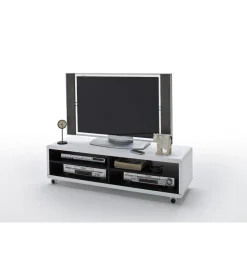 Stolik pod TV JEFF II 120cm biało czarny