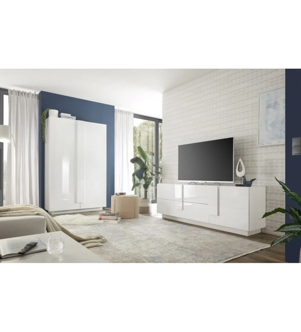Stolik pod TV JUPITER 182 cm biały