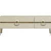 Stolik pod TV MERGE 160 cm drewno eukaliptusa szary